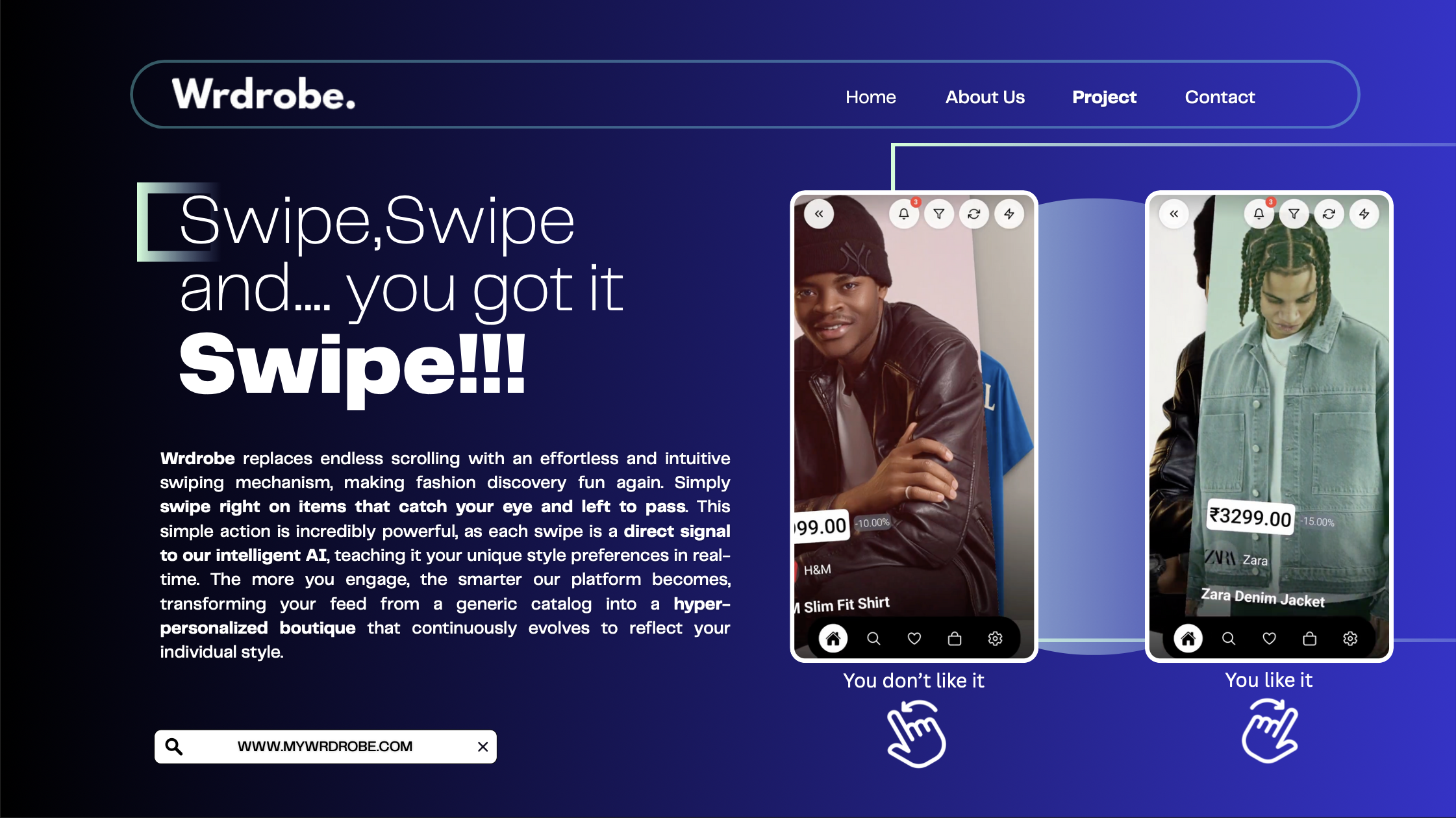 Intuitive Swiping Interface